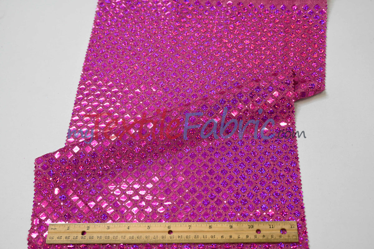 Holographic Shimmer Sequins Fabric - Lightweight Flowy Holographic Sequins, 45" Width (1 Yard)