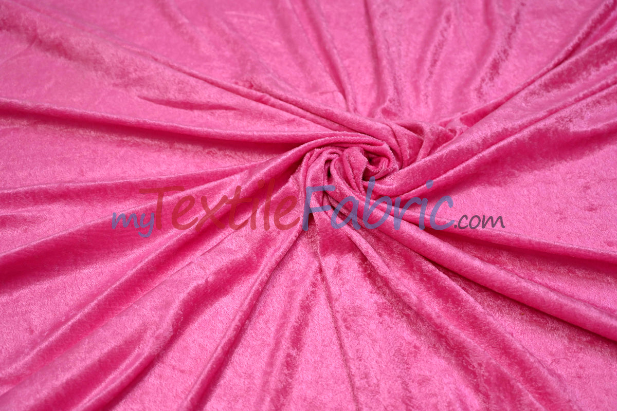 Panne Velvet Polyester Fabric - Crush Panne Velour, Solid, 58/60" Width (1 Yard)