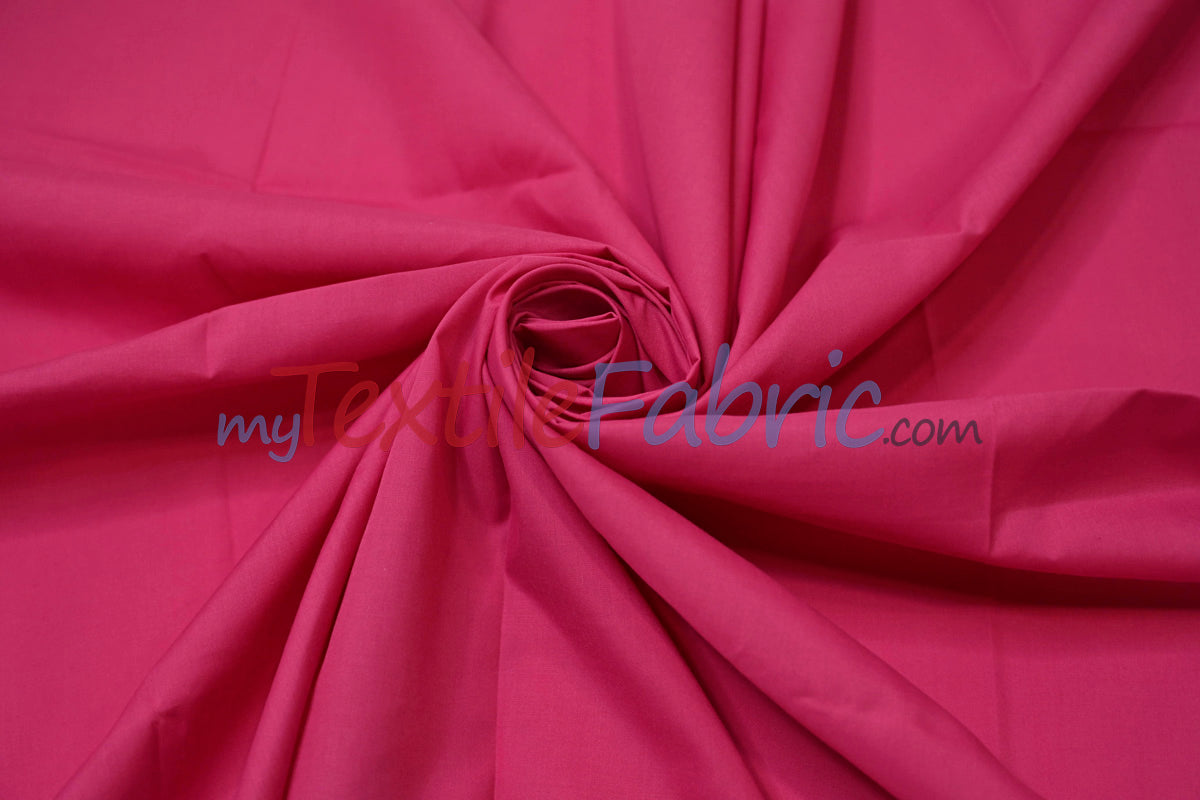 Polyester Cotton Broadcloth Fabric - Solid Colors, 58/60" Width (1 Yard)
