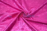Satin Jacquard Satin Flower Brocade Polyester Fabric - Tone On Tone Floral Brocade, 60" Wide (65 Yards)