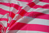 Stripe Satin Charmeuse Polyester Fabric - 2" Stripe, Multiple Colors, 58/60" Width (1 Yard)