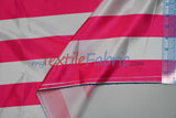 Stripe Satin Charmeuse Polyester Fabric - 2" Stripe, Multiple Colors, 58/60" Width (1 Yard)