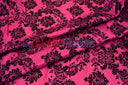 Damask Flocking Taffeta Fabric - Flocking Velvet Damask, 58/60" Width (1 Yard)
