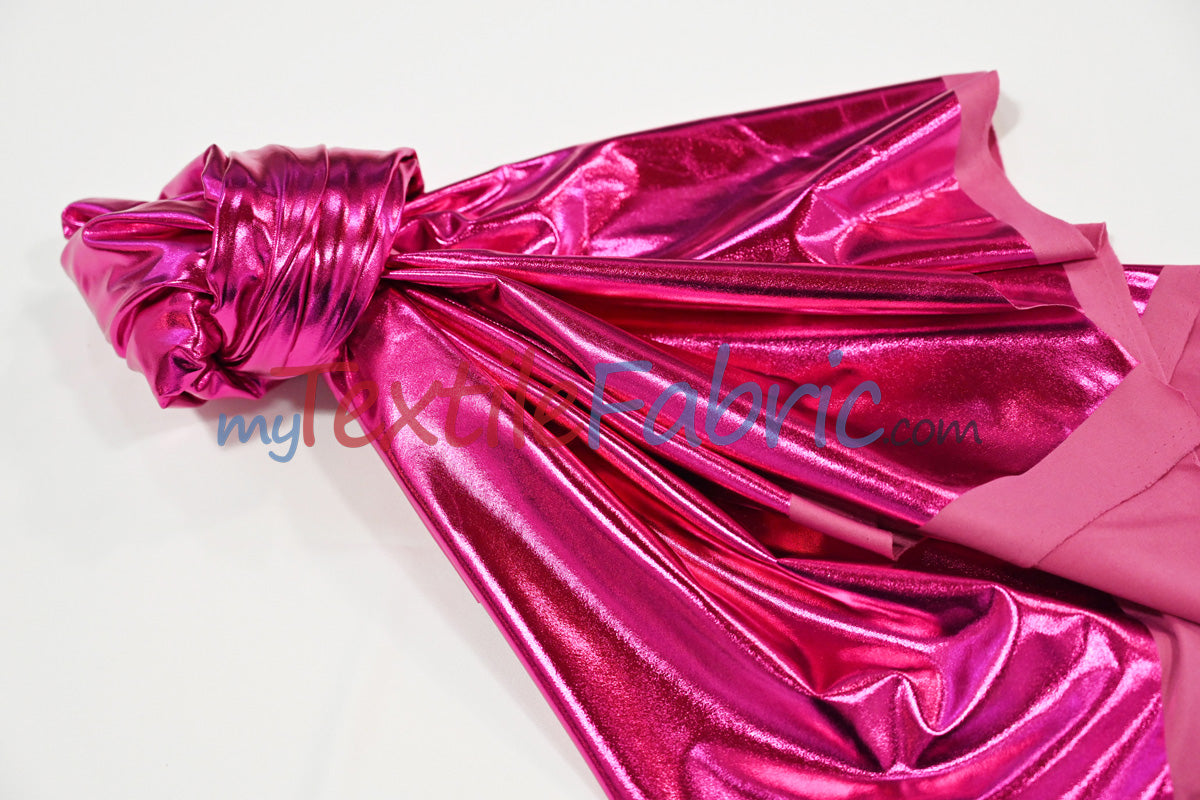 Metallic Foil Spandex Lame Spandex Fabric - All Over Foil, 60" Width (1 Yard)