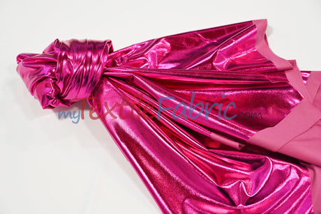 Metallic Foil Spandex Lame Spandex Fabric - All Over Foil, 60" Width (1 Yard)