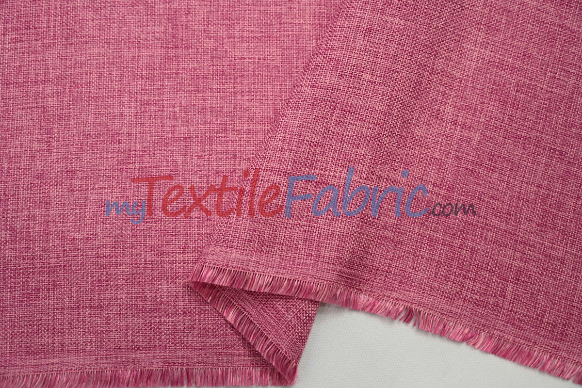 Vintage Linen Polyester Fabric - Faux Burlap, Rustic Natural Look, 58/60" Width (1 Yard)