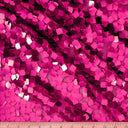 Dull Square Dazzle Polyester Fabric - Square Sequins, Sheer Mesh, 52" Width (1 Yard)