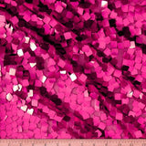 Dull Square Dazzle Polyester Fabric - Square Sequins, Sheer Mesh, 52" Width (1 Yard)