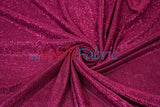 Stretch Glimmer Knit Polyester Spandex Fabric - Metallic Glitter Knit, 56" Width (1 Yard)