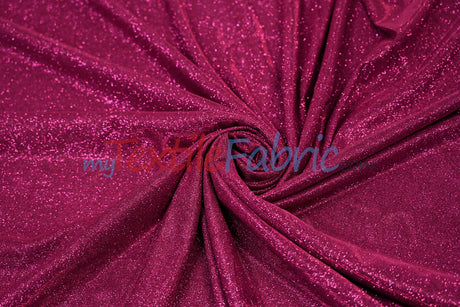 Stretch Glimmer Knit Polyester Spandex Fabric - Metallic Glitter Knit, 56" Width (1 Yard)