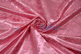 Satin Jacquard Satin Flower Brocade Polyester Fabric - Tone On Tone Floral Brocade, 60" Wide (65 Yards)