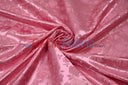 Satin Flower Brocade Polyester Fabric - Tone On Tone Embossed Floral, 58/60" Width (1 Yard)