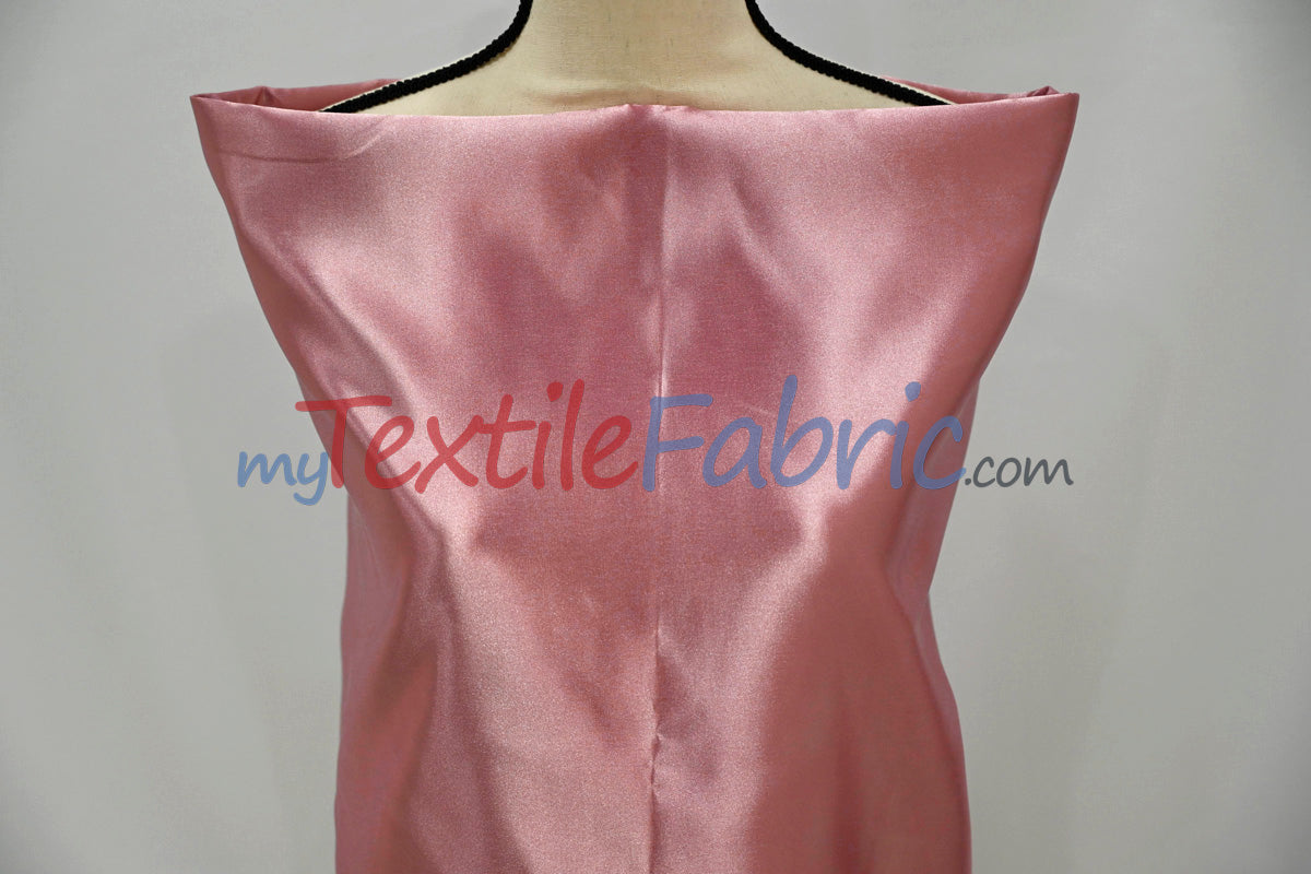 Bridal Satin Polyester Fabric - Shiny Solid, 58/60" Width, Multiple Colors (Yards, Bolts, Sample Swatches)