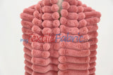 Striped Rabbit Fur 100 Percent Polyester Fabric - Striped Faux Rabbit Fur, 64/66" Width (1 Yard)