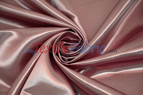 Bridal Satin Polyester Fabric - Shiny Solid, 58/60" Width, Multiple Colors (Yards, Bolts, Sample Swatches)