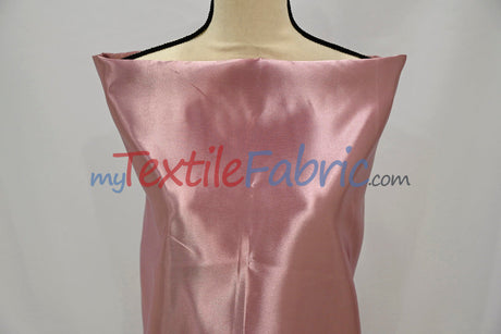 Bridal Satin Polyester Fabric - Shiny Solid, 58/60" Width, Multiple Colors (Yards, Bolts, Sample Swatches)