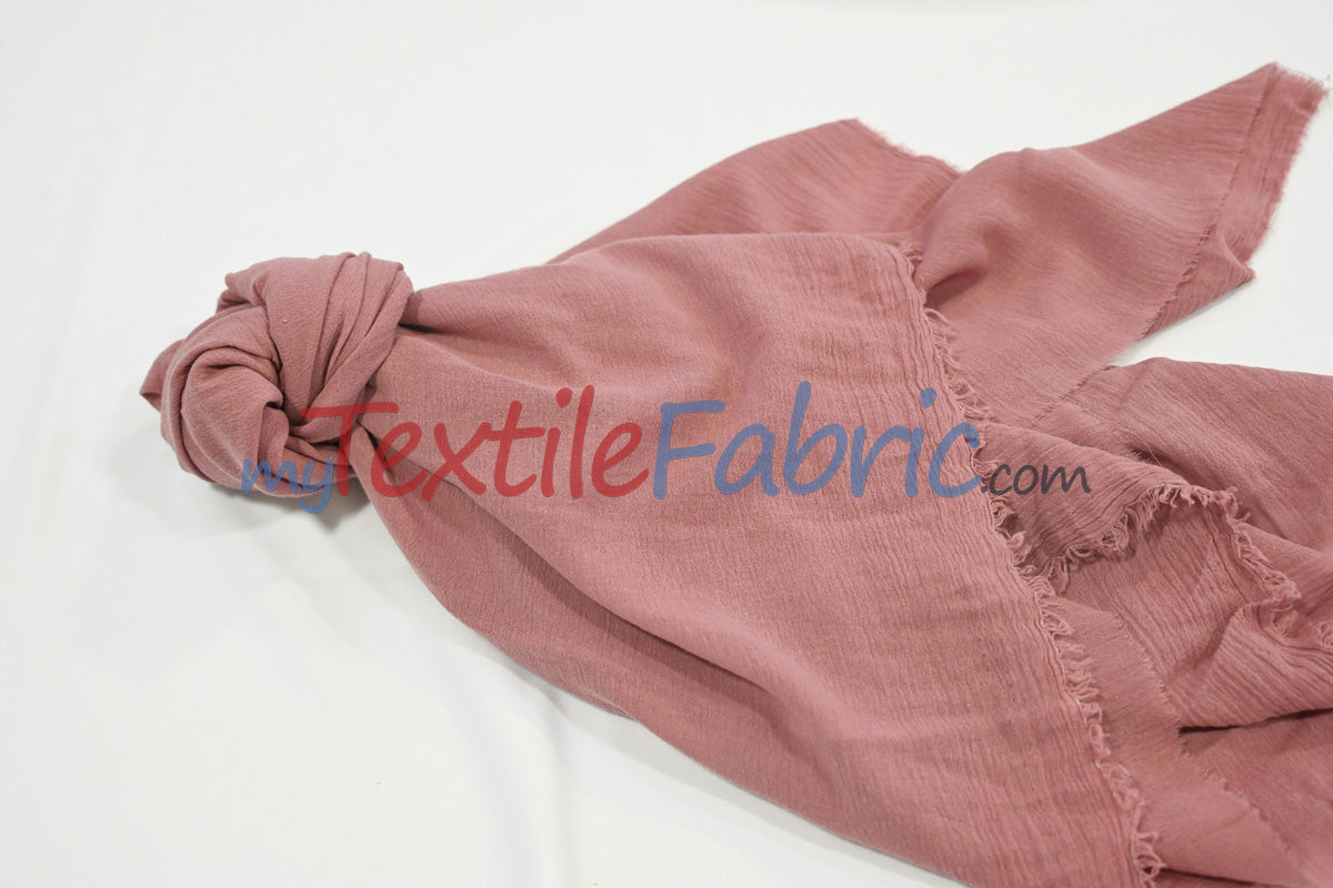 100 Percent Cotton Gauze Fabric - Soft Lightweight Muslin, 46/48" Width, Yards, Bolts, Sample Swatch (1 Yard)