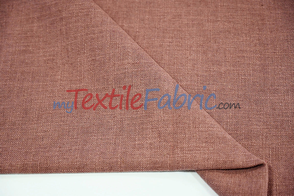 Luxe Linen Fabric Polyester-Linen Blend Fabric - 60" Wide, Upholstery, Apparel, Tablecloth (1 Yard)