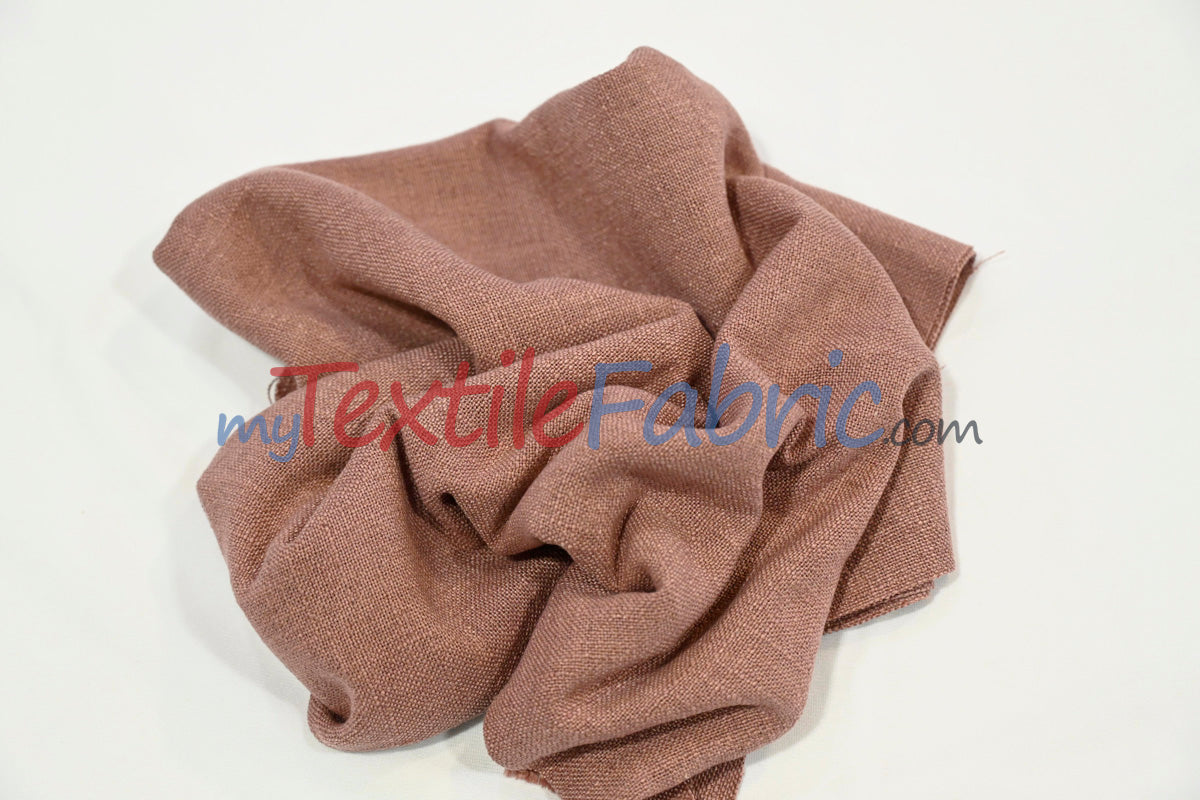 Luxe Linen Fabric Polyester-Linen Blend Fabric - 60" Wide, Upholstery, Apparel, Tablecloth (1 Yard)