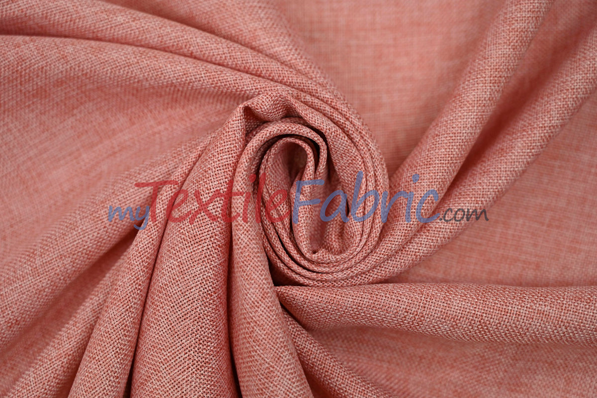 Vintage Linen Polyester Fabric - Faux Burlap, Rustic Natural Look, 58/60" Width (1 Yard)