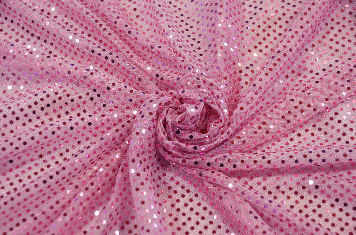 Confetti Dot Sequins Polyester Fabric - 3Mm Sequins, 45" Width (1 Yard)