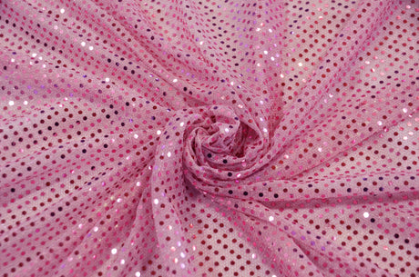 Confetti Dot Sequins Polyester Fabric - 3Mm Sequins, 45" Width (1 Yard)