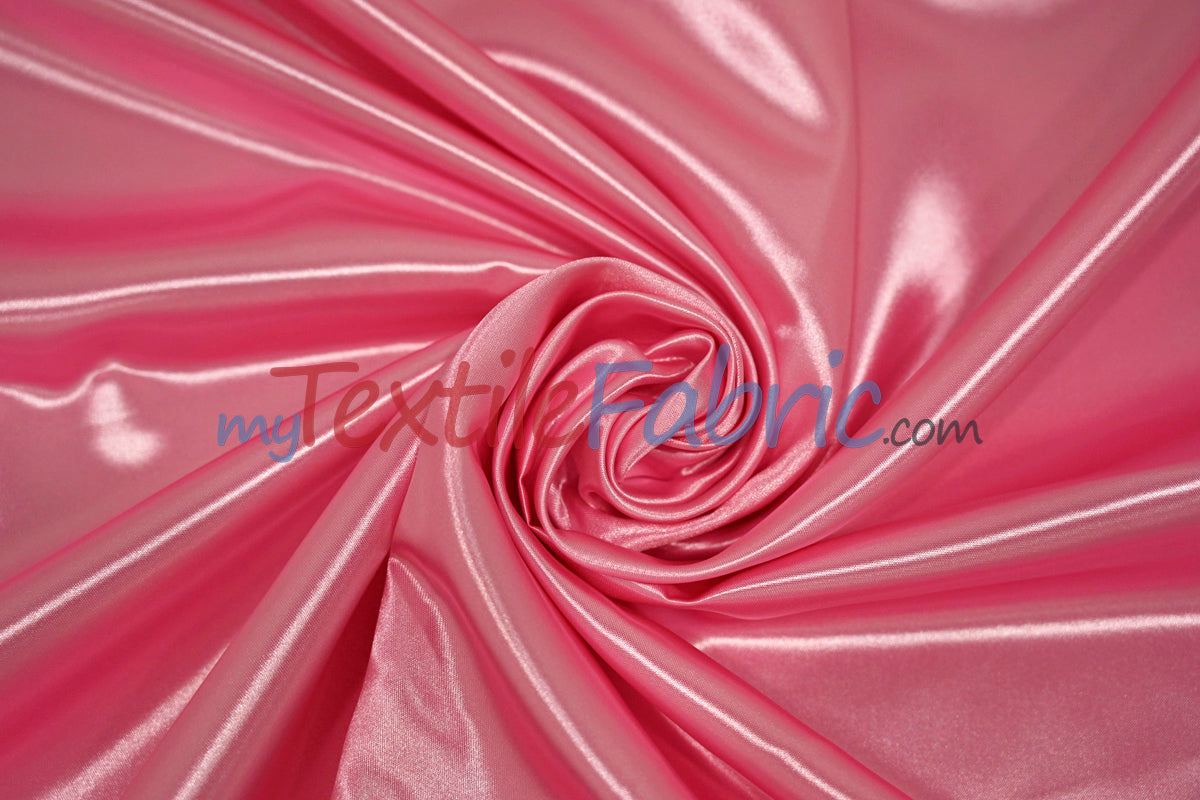 Bridal Satin Polyester Fabric - Shiny Solid, 58/60" Width, Multiple Colors (Yards, Bolts, Sample Swatches)