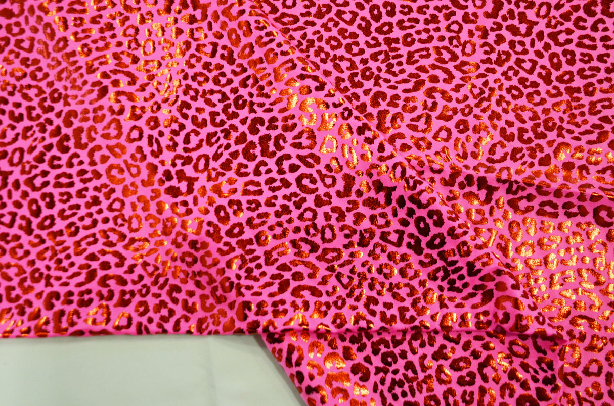 Cheetah Hologram Spandex Fabric - 4 Way Stretch, Cheetah Print, 58/60" Width, Multiple Colors (1 Yard)