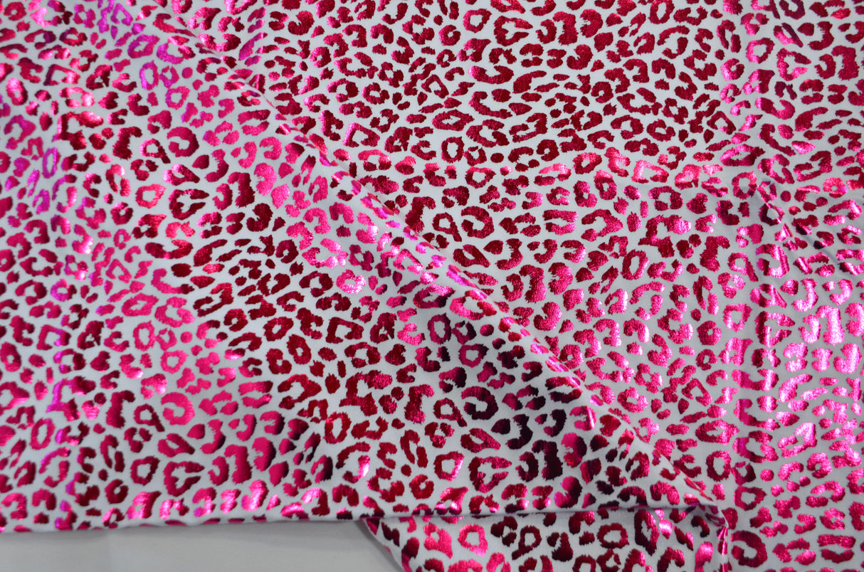 Cheetah Hologram Spandex Fabric - 4 Way Stretch, Cheetah Print, 58/60" Width, Multiple Colors (1 Yard)