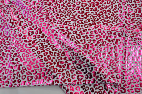 Cheetah Hologram Spandex Fabric - 4 Way Stretch, Cheetah Print, 58/60" Width, Multiple Colors (1 Yard)