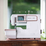 Husqvarna Viking Amber Air S 600 Coverlock Machine - Overlock Serger, Color Touchscreen, One-Touch Electronic Air Threading, 26 Stitches (1 Unit)