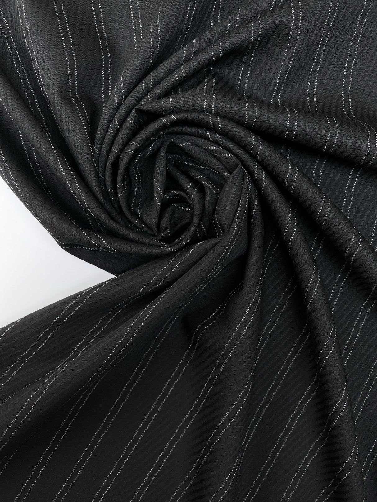 Wool Jacquard Striped Fabric
