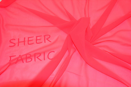 Silky Chiffon 100 Percent Polyester Fabric - Sheer, Super Soft, Flowy, 42/43" Width (1 Yard)