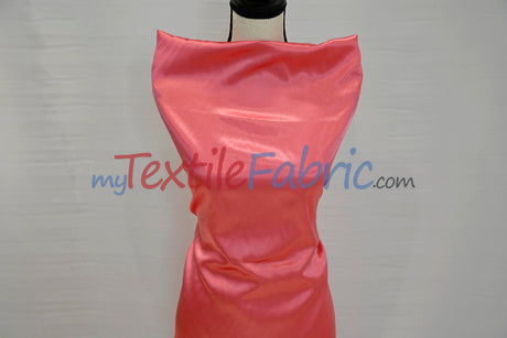 Charmeuse Satin Polyester Fabric - Solid, 58/60" Width, Multiple Colors (1 Yard)