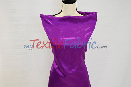 Stretch Charmeuse Satin Fabric - 96% Polyester 4% Spandex, Solid, 58/60" Width (Yards, Bolts, Sample Swatches)