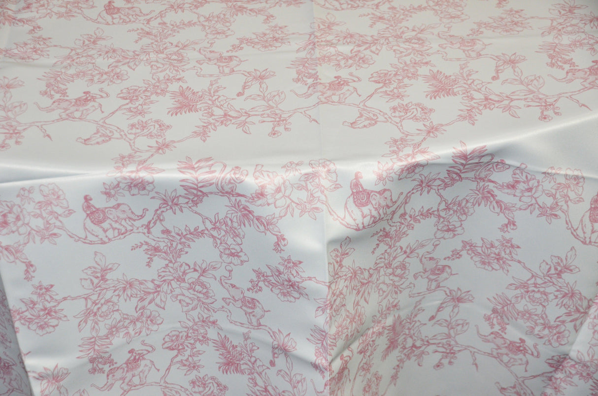 Ben Toile Polyester Fabric - French Toile Print, 58/60" Width, 4 Colors (1 Yard)