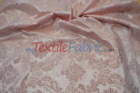 Damask Flocking Taffeta Fabric - Flocking Velvet Damask, 58/60" Width (1 Yard)