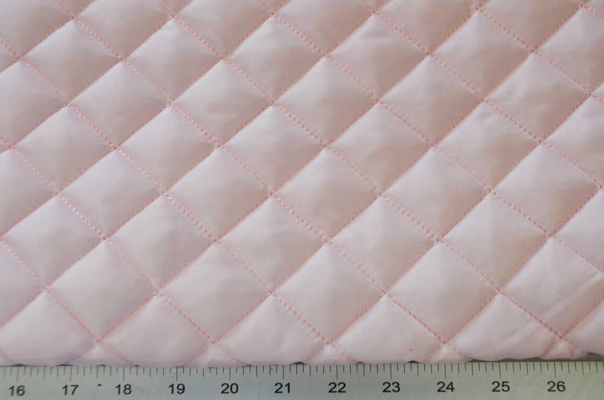 Quilted Polyester Batting Fabric - Diamond Quilted Padded Lining, 58/60" Width (1 Yard)