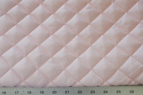 Quilted Polyester Batting Fabric - Diamond Quilted Padded Lining, 58/60" Width (1 Yard)