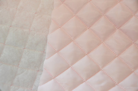 Quilted Polyester Batting Fabric - Diamond Quilted Padded Lining, 58/60" Width (1 Yard)