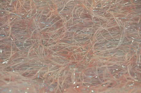 Blush Pink Shaggy Brocade Polyester Fabric - Metallic Eyelash, 56/57" Width (Yards)