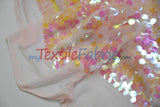 Fish Scale Paillette Sequins Polyester Fabric - 9Mm Sequins, 54" Width, Multiple Colors (1 Yard)