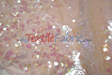 Fish Scale Paillette Sequins Polyester Fabric - 9Mm Sequins, 54" Width, Multiple Colors (1 Yard)