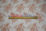 Chantilly Lace Polyester Fabric - Floral Embroidery, Sheer Mesh, 52" Width (1 Yard)