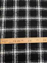 Wool Blend Bouclé Checked Black White