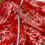 Embroidered Mesh 3D Floral Beaded Lace