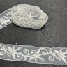 Beaded Corded Lace Trim 100% Polyester Net Mesh 2"