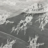 3 Yards Chantilly Embroidered Lace Fabric with Eyelash Scallop