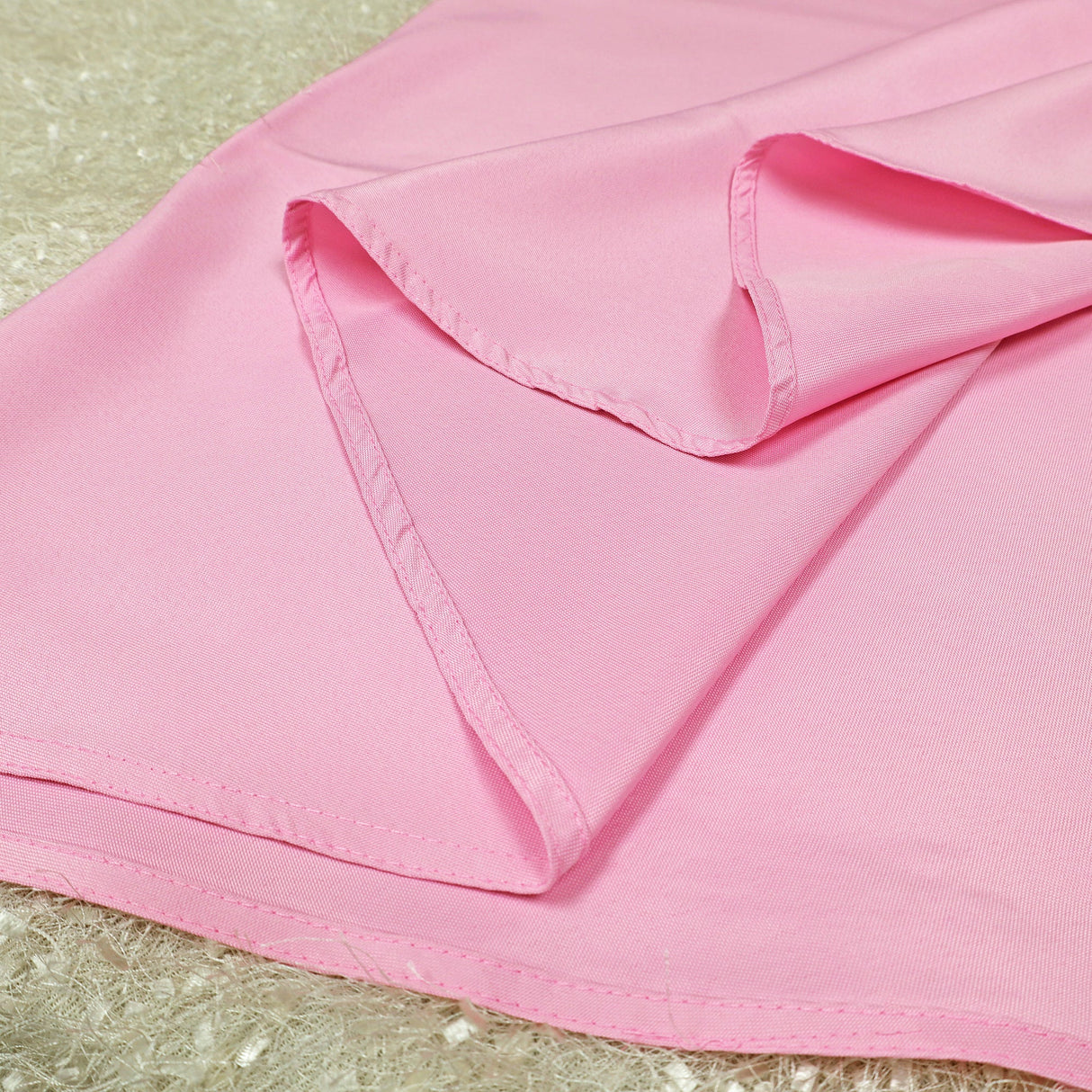 Round Polyester Tablecloth 120" Pink