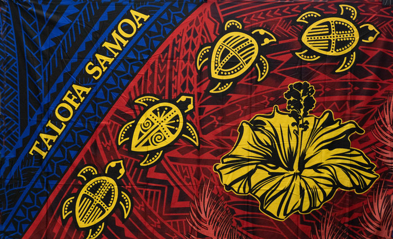 Polyester Sarong Sea Turtles Hibiscus